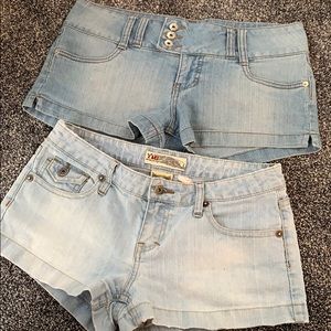 BUNDLE - 2 pairs of light wash Jean Shorts